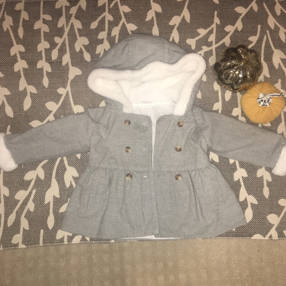 Heather Grey Baby Girl Coat